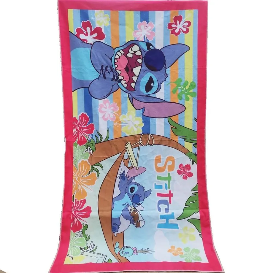 Dětská plážová osuška s úžasnými potisky Stitch postaviček 10