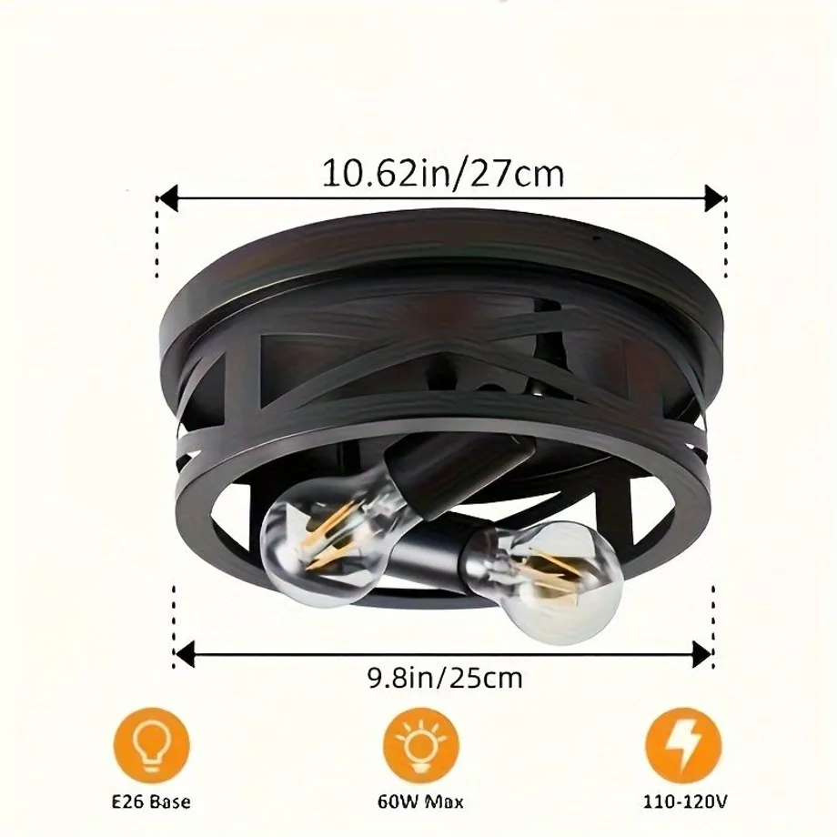 2ks Černé Stropní Svítidlo S Nízkým Profilem, Závěsné Svítidlo, Svítidlo Pro Chodbu, Stropní Svítidlo Pro Kuchyni, Ložnici, Obývací Pokoj, Vilu, Výstavní Místnost, Jídelnu, Kavárnu (žárovka Není Součástí Balení)