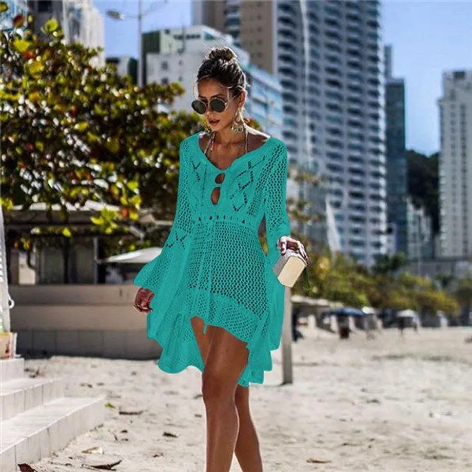 Dámská nadčasová plážová tunika Joey | kolekce 2020 green-beach-cover-up m