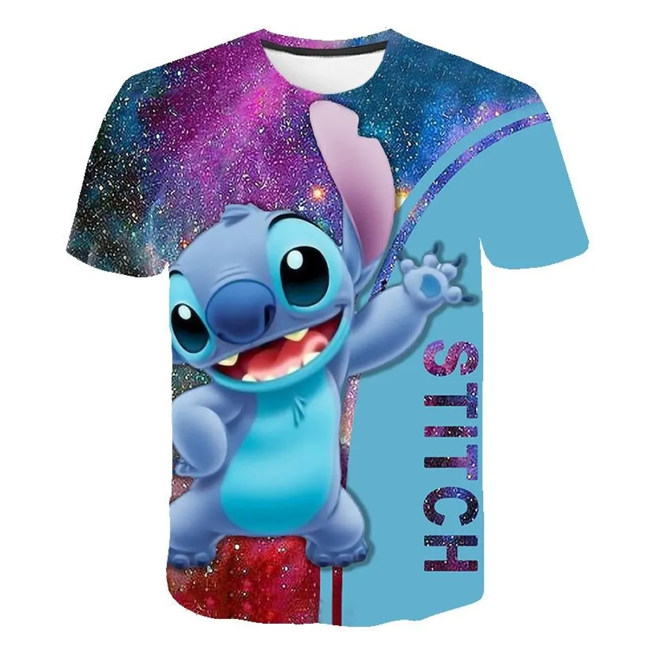 Dětské luxusní tričko s krátkým rukávem s potiskem oblíbené Disney postavy Stitch Jayceon