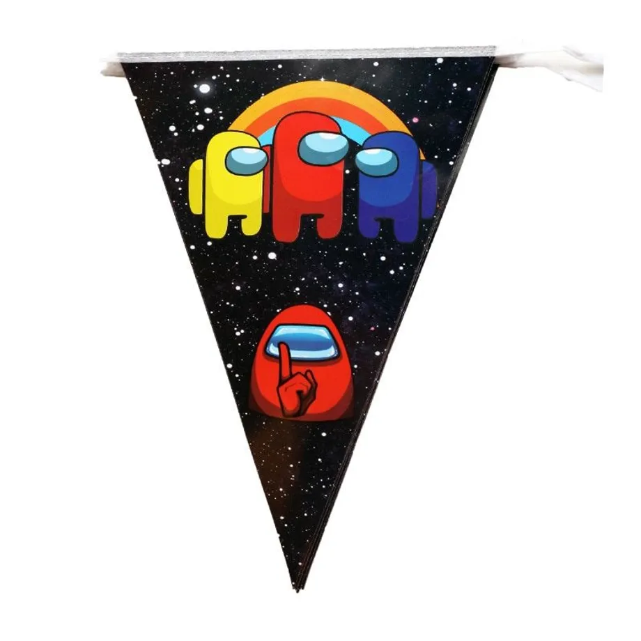 Dětské párty dekorace s motivem Among us 10pcs Pennant-A