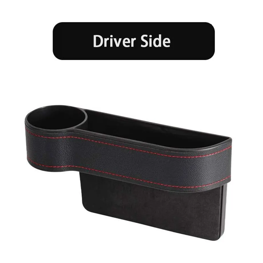 Boční organizér sedadla Držák pohárku pro auta Kožené multifunkční auto Seat Gap Filler Storage Box Seat Pocket Stowing Tidying