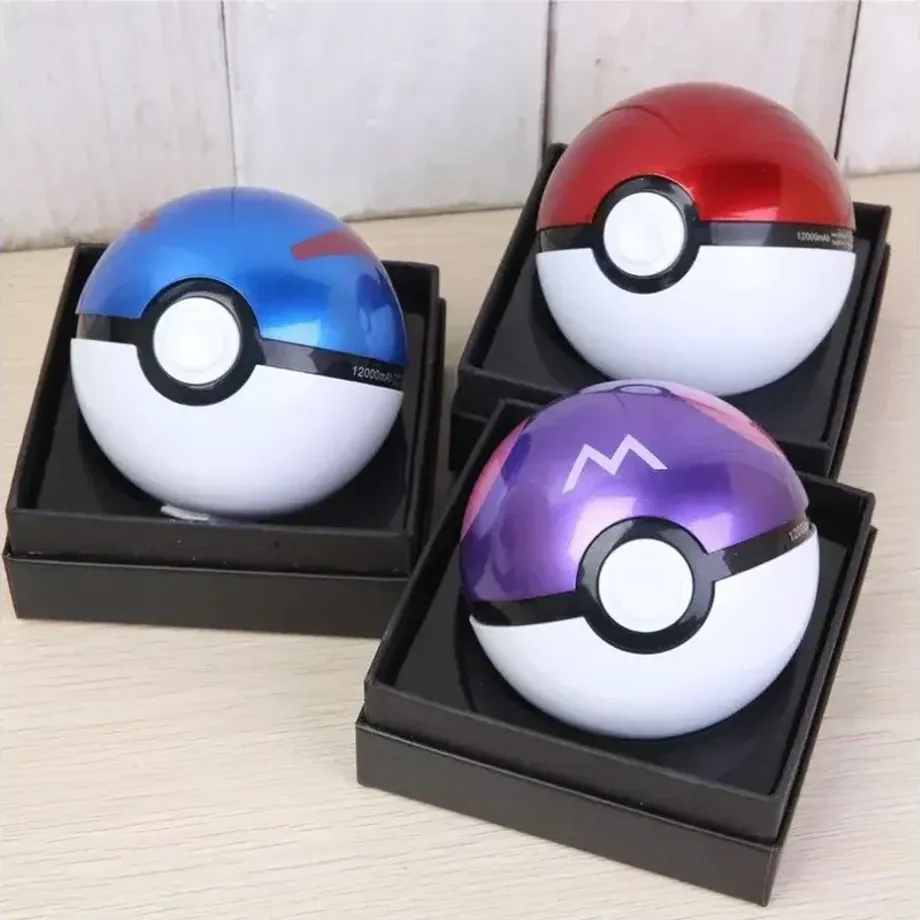 Stylová powerbanka v provedení kulatého Pokéball z pohádek Pokémon