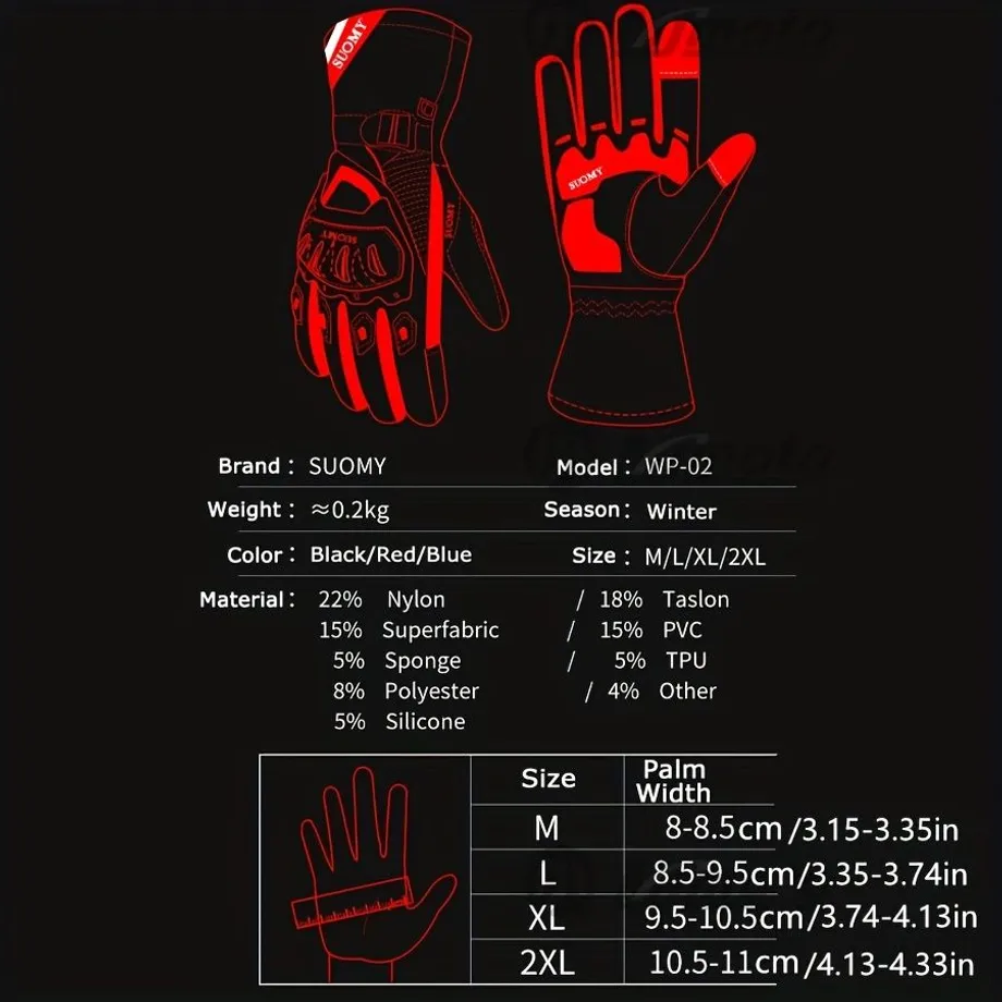 Nepromokavé a neprofukavé zimní motocyklové rukavice s technologií Touchscreen: Zůstaňte v teple a suchu na dvou kolech