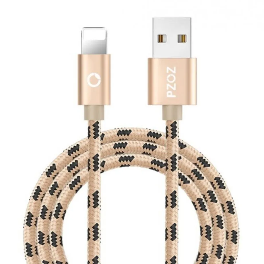 Rychlonabíjecí USB kabel pro iPhone - 4 barvy gold 50cm