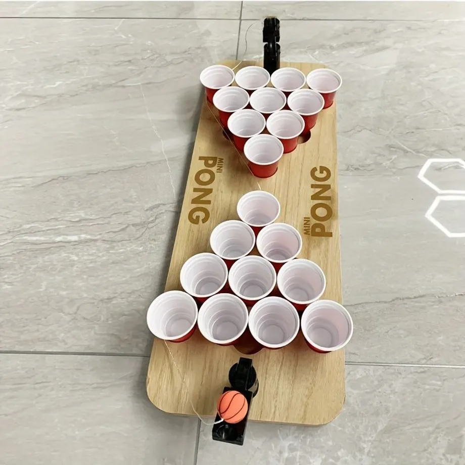 Sada Mini Drinking Pong, Drinking Pong Table Hry Na Pití, PP Plastový Kelímek Pro Párty Hru