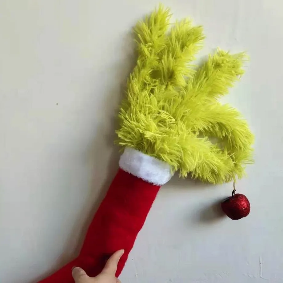 Vtipná plyšová Vánoční dekorace Grinch