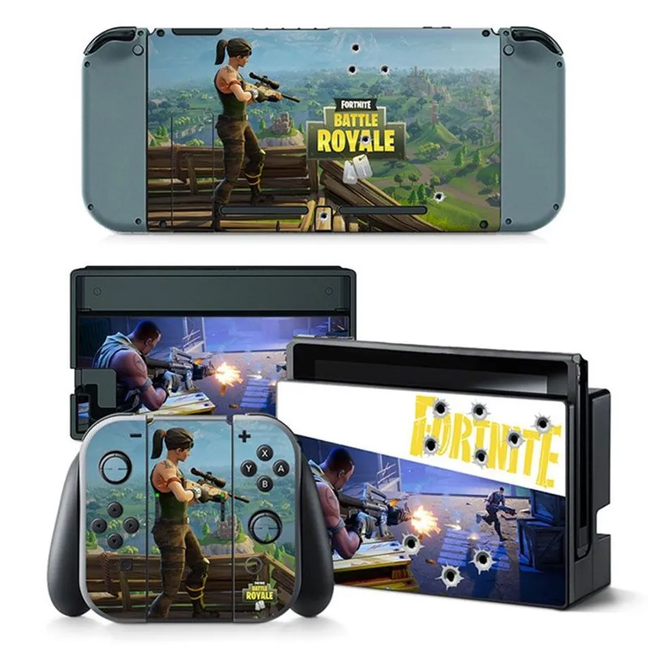 Designové nálepky na Nintendo Switch s motivem Fortnite