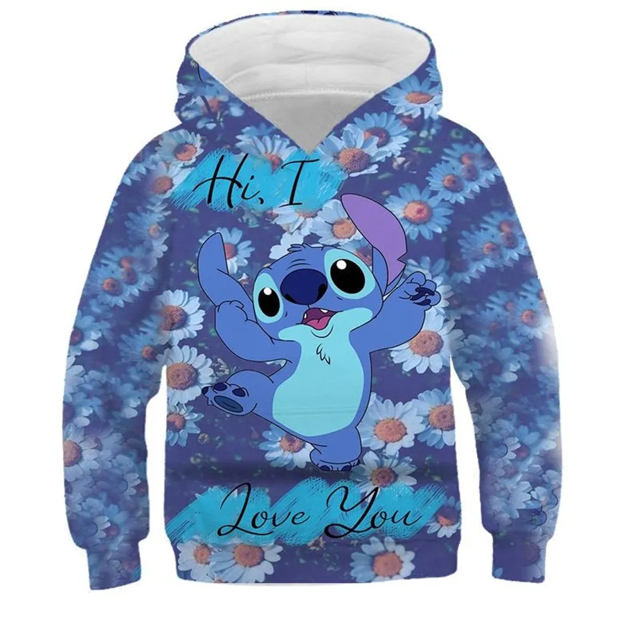 Dětská roztomilá mikina s kapucí Stitch