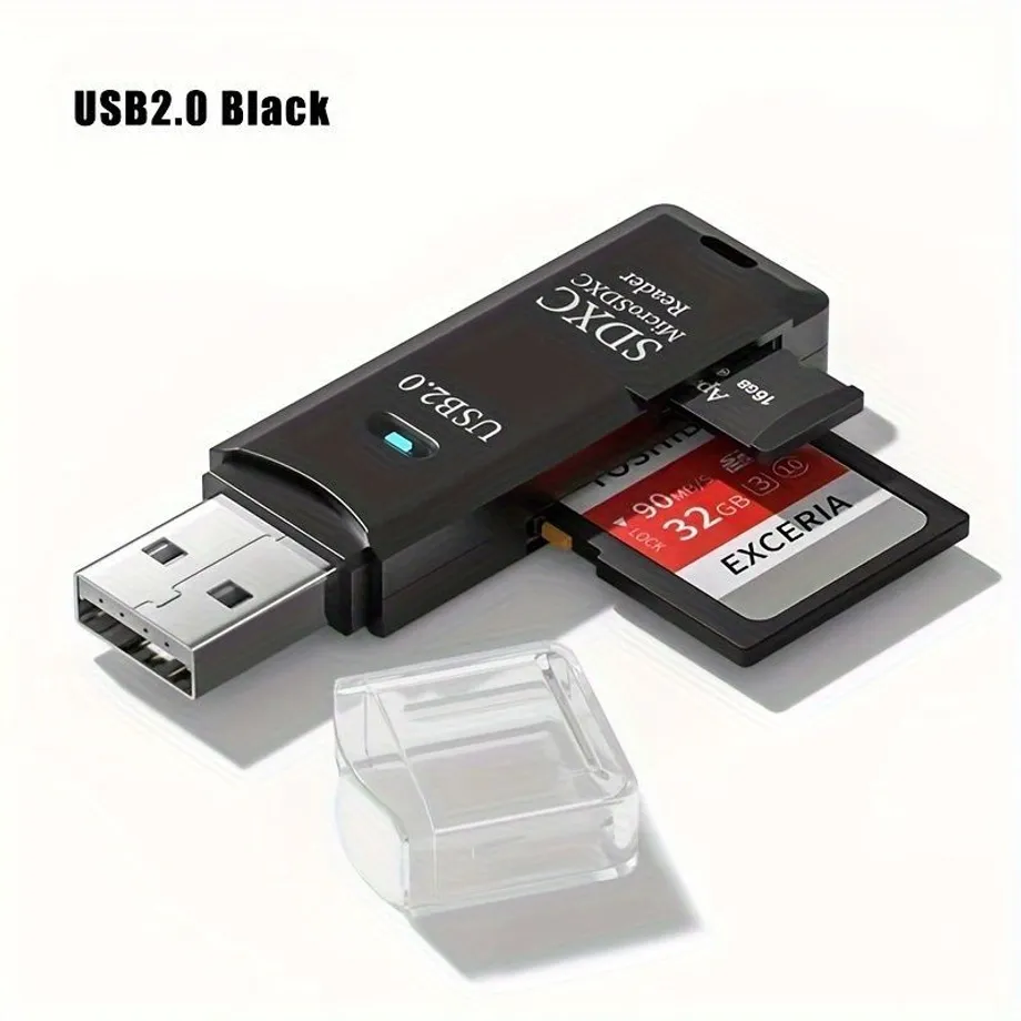 Čtečka karet SD a Mini SD/TF (USB 3.0/2.0) pro přenos fotek z fotoaparátu do počítače