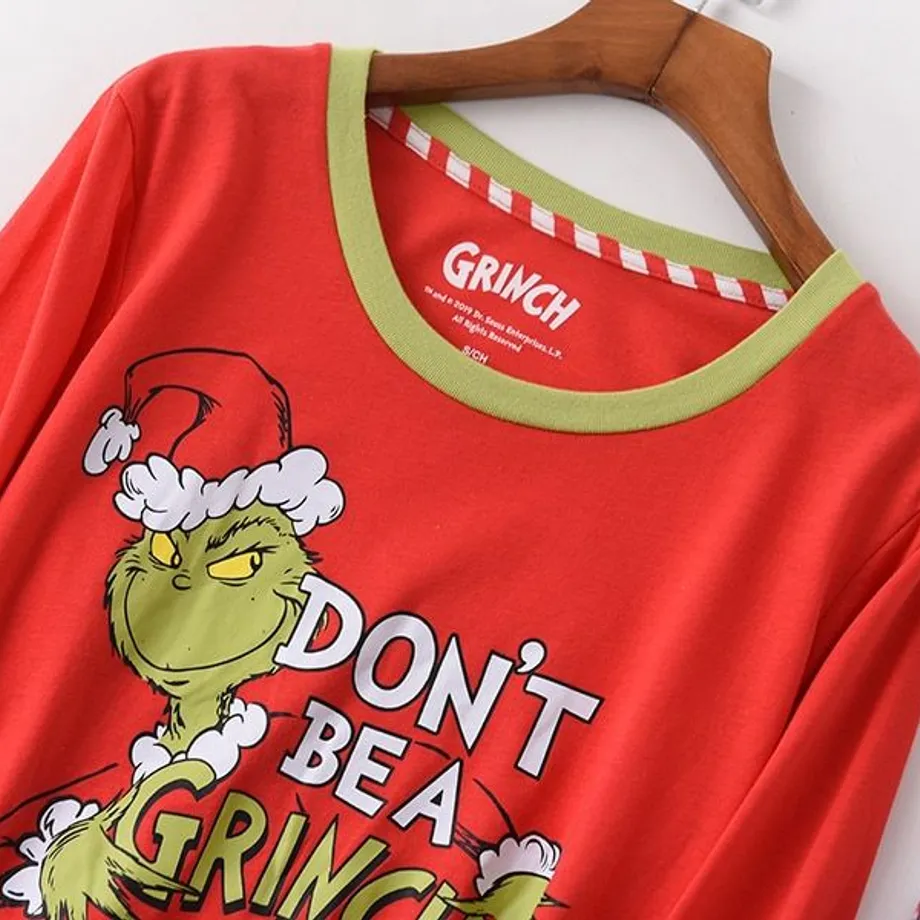 Dámské pyžamo s vánočním potiskem Grinch