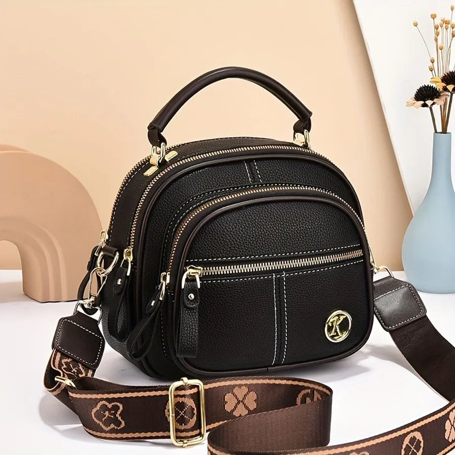 Mini módní crossbody kabelka, trendy vícepřihrádková ramenní taška, dámská příležitostná kabelka a peněženka