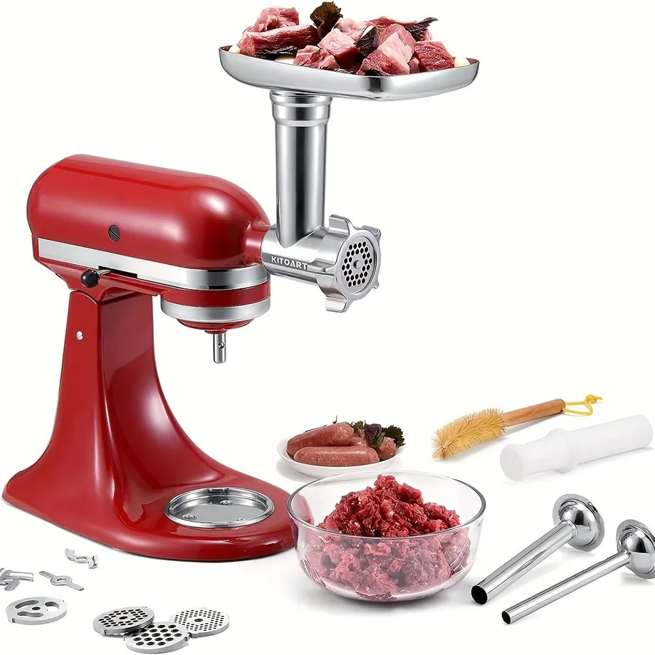 Kovové mlýnky na maso KitchenAid s nástavci pro kuchyňské roboty KitchenAid - Mele maso, plňte uzeniny