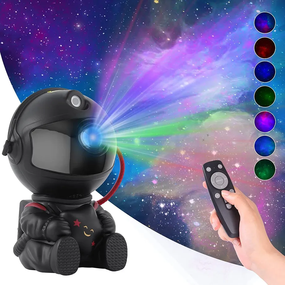 1ks Astronaut Star Projector Galaxy Night Light, Sky Decor Lampa Pro Vánoce V Ložnici, Malá A Jasná LED Světla Pro Astronauty, Hvězdný Oblak Vesmírná Mlhovina S Dálkovým Ovládáním