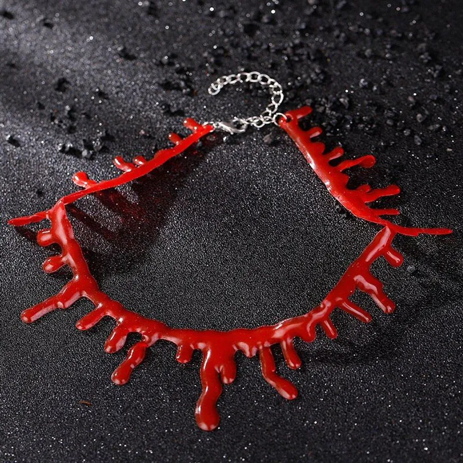 Strašidelný halloweenský choker ke kostýmu