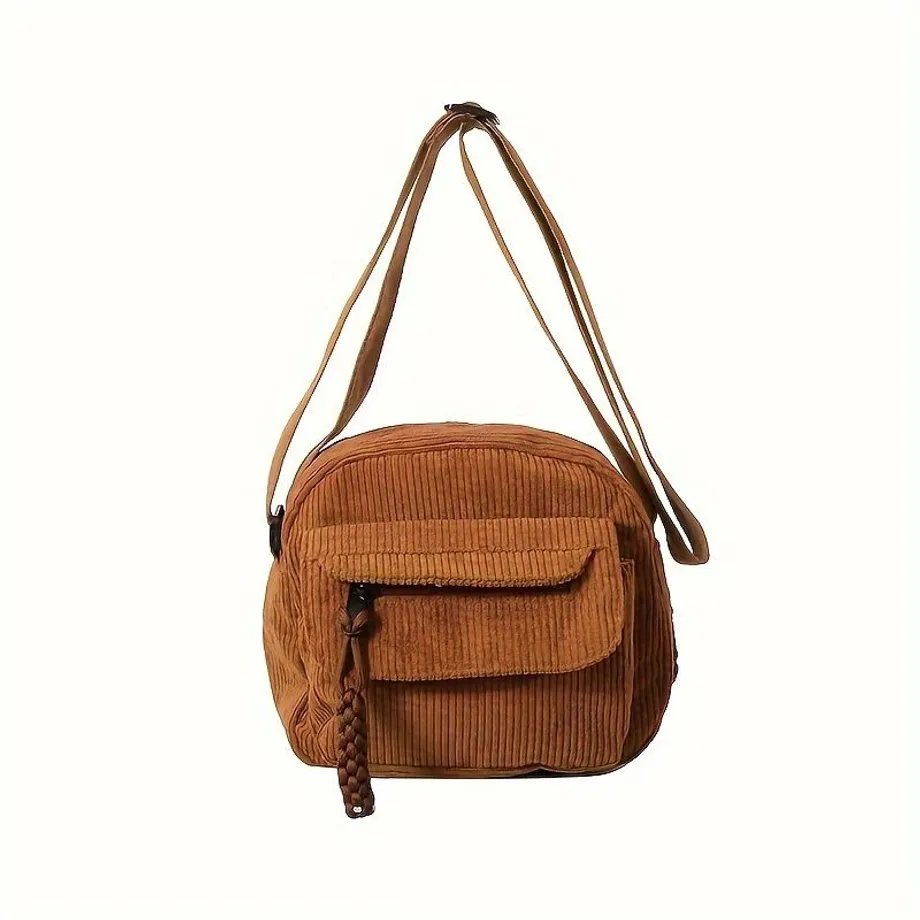 Cestovní peněženka z tkaniny s nastavitelným popruhem, zipsem, snadným čištěním, podšívkou z kordového polyesteru, crossbody styl