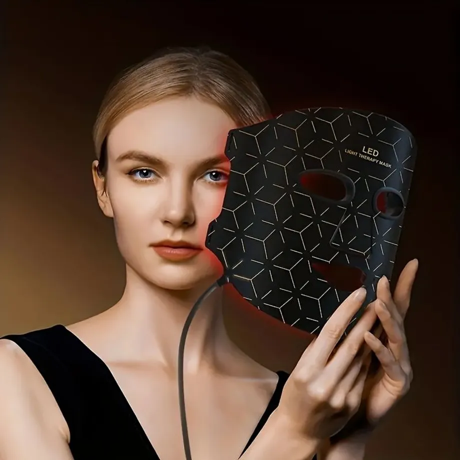 Domácí Pokročilé Vybavení Pro Péči O Pleť | L Červená Oranžová Světle Modrá L | Ir 850 Nm | Senior 4 Druhy Barevných Vzorů I 368 LED Beauty Mask I Photon Skin Kadeřnický Přístroj Maska Pro Světlé Skvrny Fototerapie Skin Big Light Spectrometer