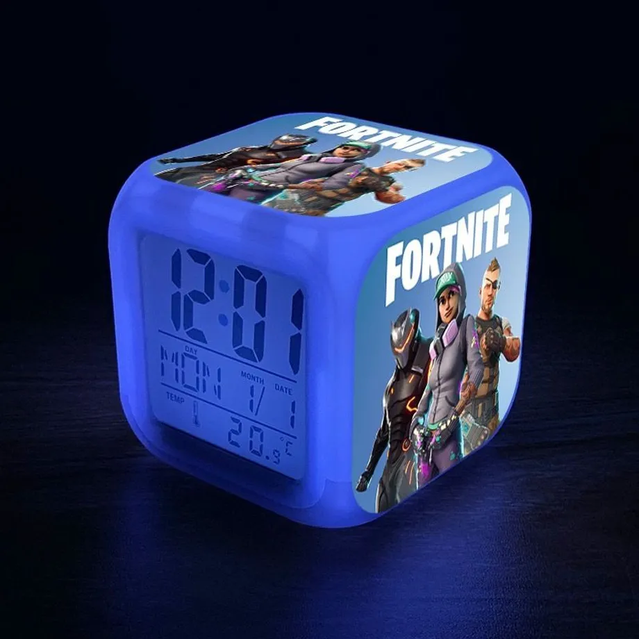 Originální svítící budík s motivem počítačové hry Fortnite 19 no box