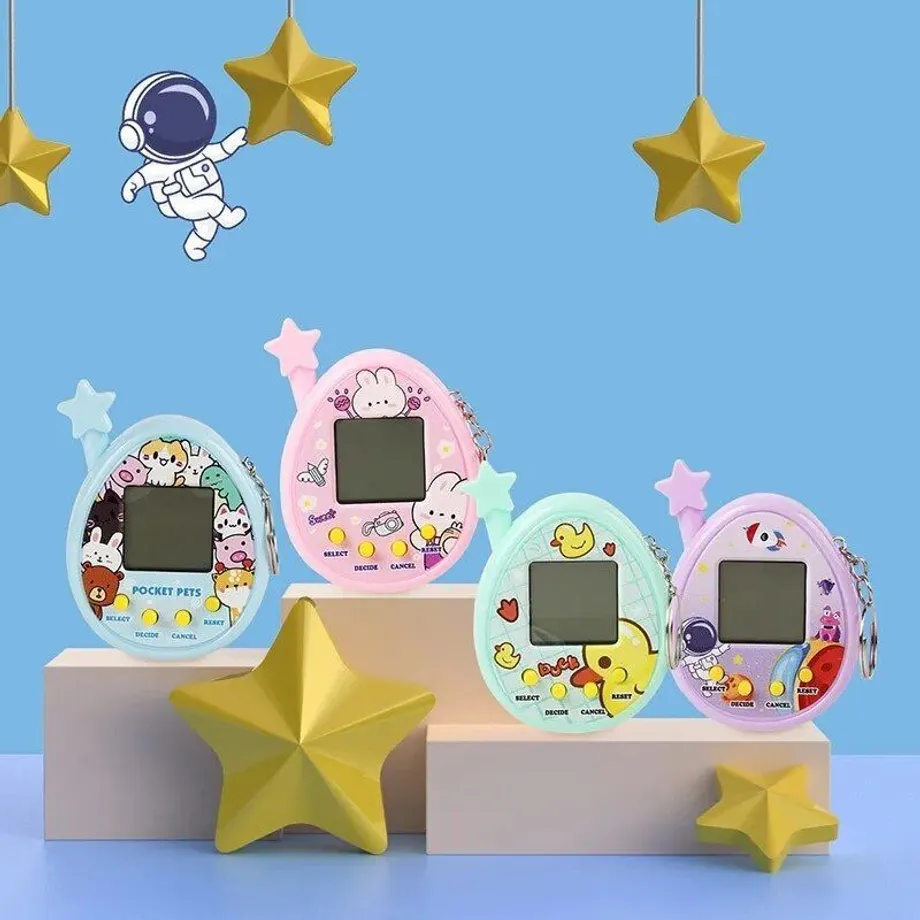 Dětské zábavné elektronické Tamagotchi zvířátko s přívěskem - různé druhy