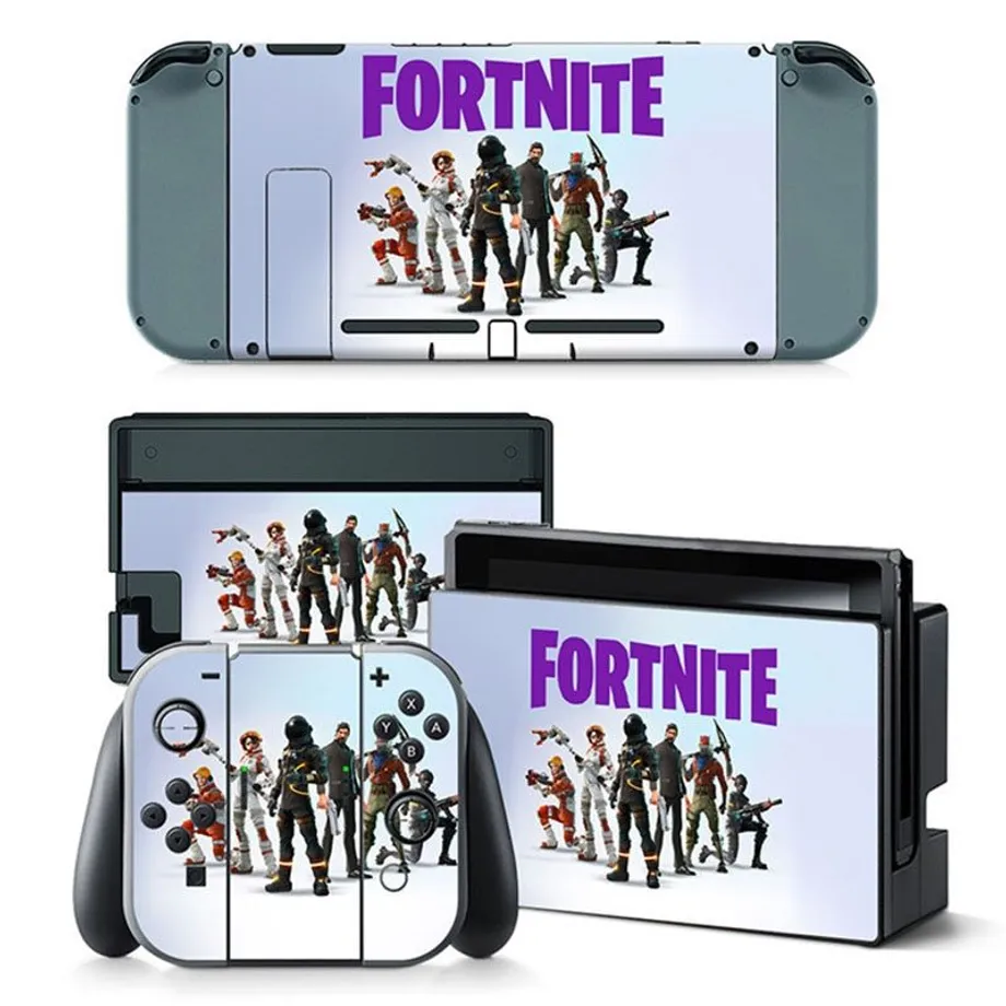 Designové nálepky na Nintendo Switch s motivem Fortnite