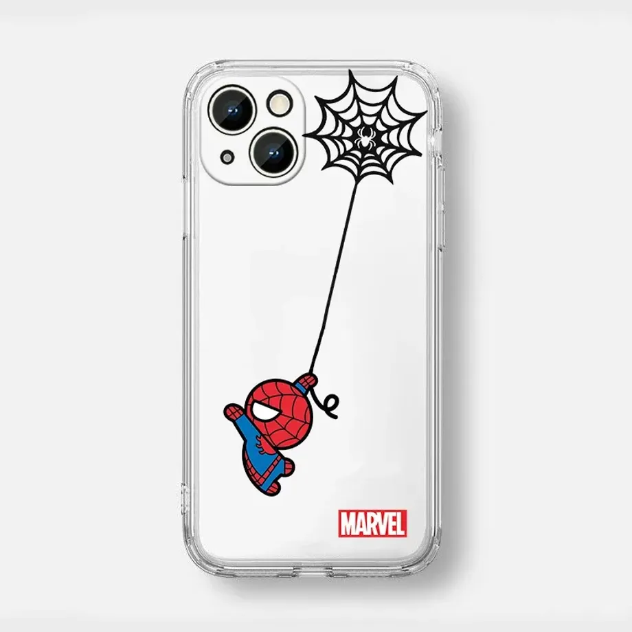 Transparentní silikonový kryt v motivech superhrdiny Spider-man na telefony iPhone