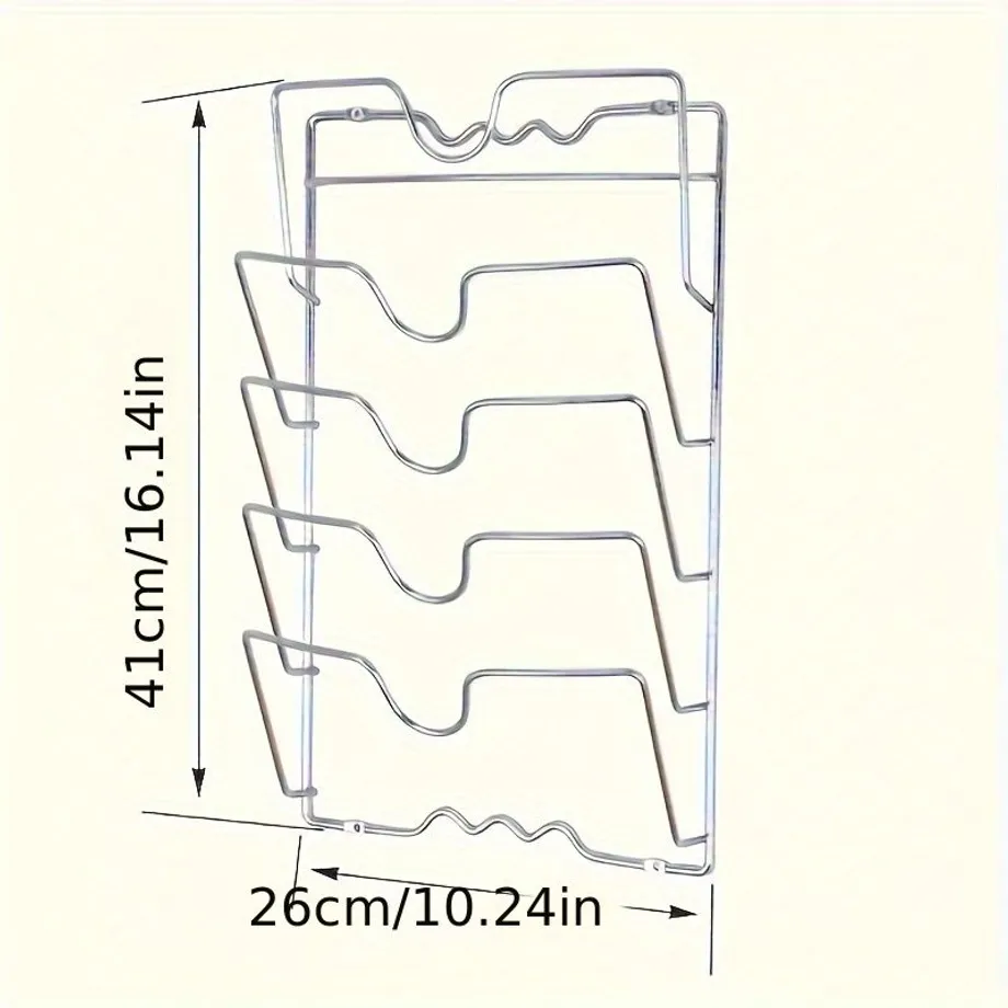 Multifunkční Vícevrstvý Nástěnný Držák na Pokryvky na Pánve