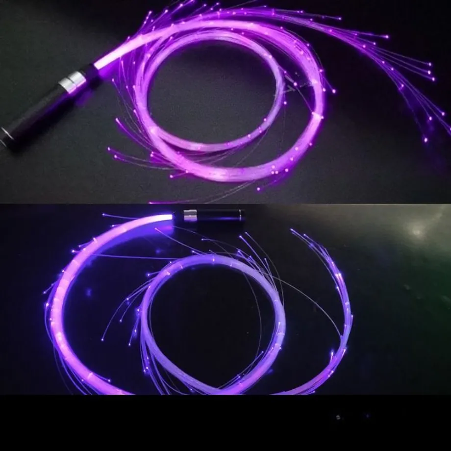 LED taneční biče - Nabíjecí pás z optických vláken, RGB světlo pro taneční barvy