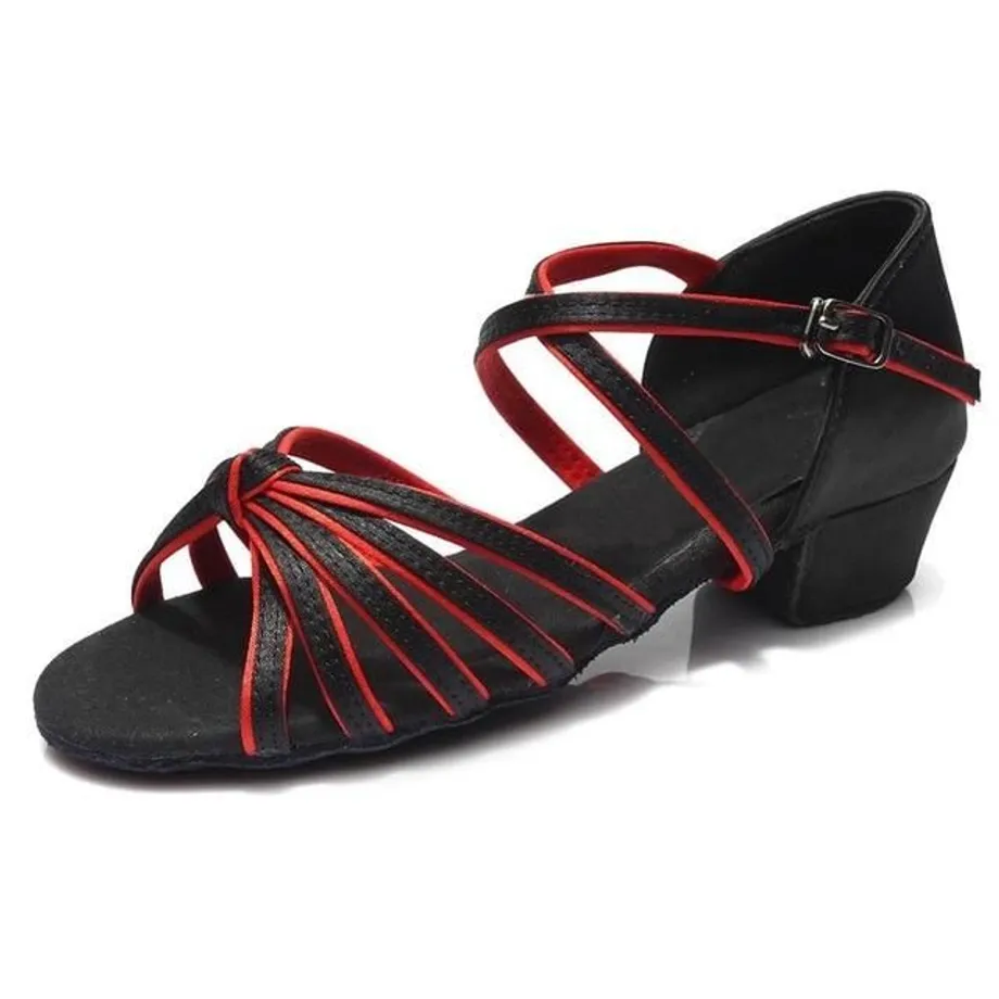 Dámská obuv pro latinskoamerické tance black-red 10-5