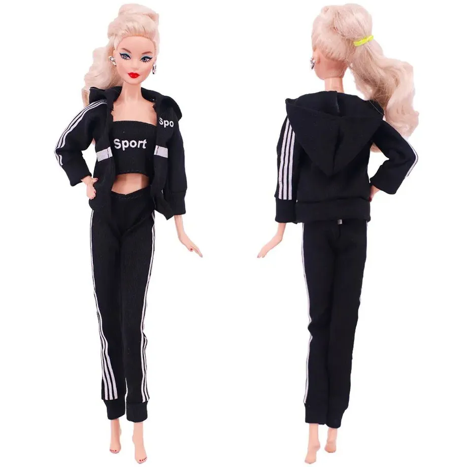 Sportovní a stylové módní šaty pro panenky Barbie