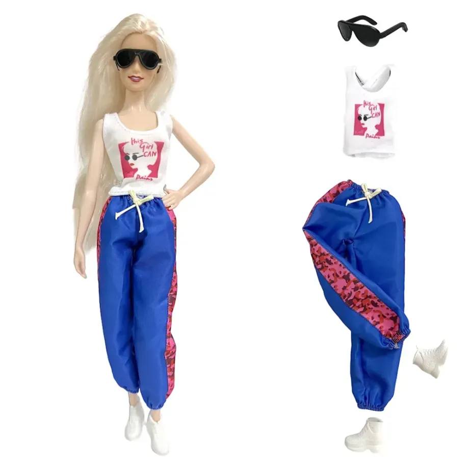 Módní a trendy set oblečení s doplňky pro panenku typu Barbie