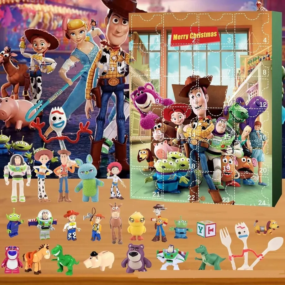 Vánoční adventní kalendář s postavičkami oblíbeného Medvídek Pú nebo Toy Story