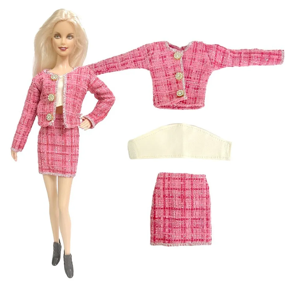 Módní a trendy set oblečení s doplňky pro panenku typu Barbie