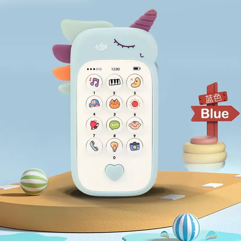 Imitace telefonu pro děti na spaní - Hračka Baby Phone s hudbou a zvukem