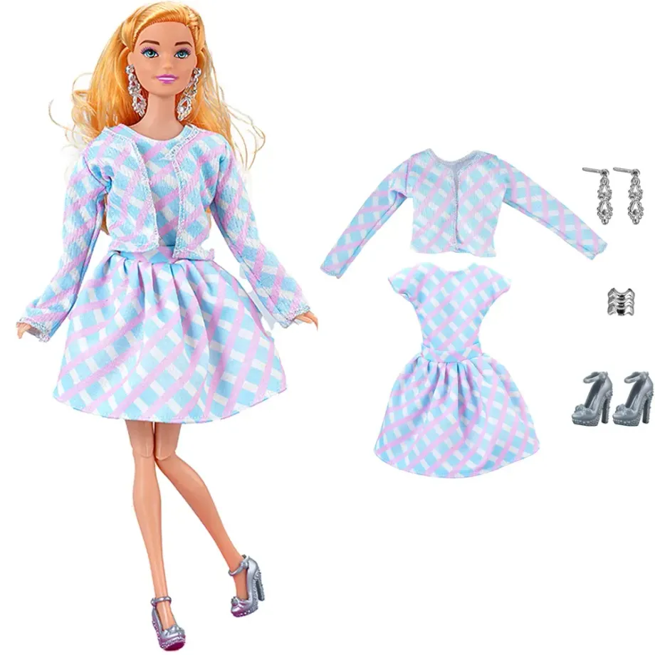 Módní a trendy set oblečení s doplňky pro panenku typu Barbie