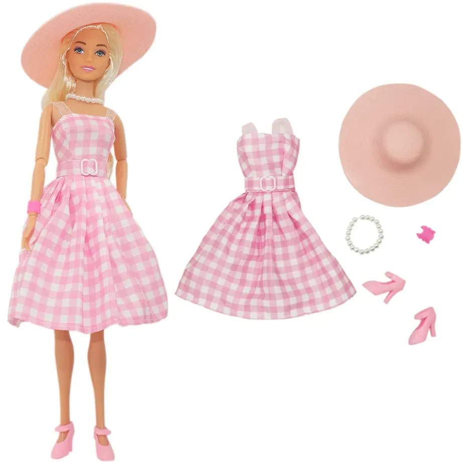 Módní a trendy set oblečení s doplňky pro panenku typu Barbie