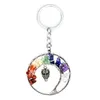 Chakras Owl Keychain