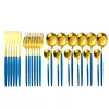 24PCS Blue Golden