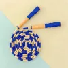 Bamboo skipping rope blue yellow * 2.8m [soft beads]]