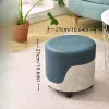 Round stool [blue and white color matching]