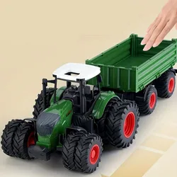 Velký traktor na farmu s přívěsem - realistická sada traktoru na farmu