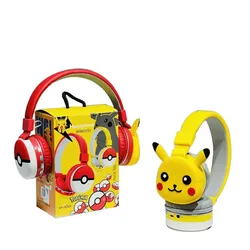 Dětské stylové bluetooth sluchátka s obličejem oblíbeného Pokémona Pikachu