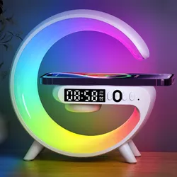 Multifunkční Bezdrátová Nabíjecí Podložka Stojan Reproduktor TF RGB Noční Světlo 15W Rychlonabíjecí Stanice Pro IPhone Samsung Xiaomi