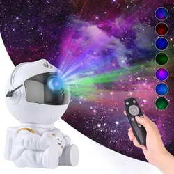 1ks Astronaut Star Projector Galaxy Night Light, Sky Decor Lampa Pro Vánoce V Ložnici, Malá A Jasná LED Světla Pro Astronauty, Hvězdný Oblak Vesmírná Mlhovina S Dálkovým Ovládáním