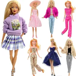 Módní a trendy set oblečení s doplňky pro panenku typu Barbie