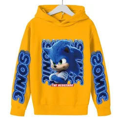 Chlapecká designová mikina s kapucí a potiskem Sonic