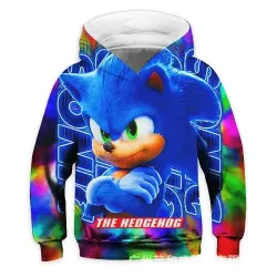 Dětská mikina s kapucí a 3D motivem Sonic