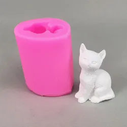 Silikonová forma pro sádrové odlévání Gypsuma - motiv 3D kočičky