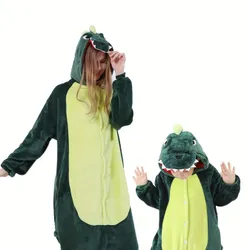 Dětská Dino Cosplay Overalová Kombinéza, Flanelový Zip, Kostým Pro Chlapce a Dívky