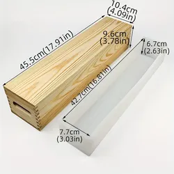 1ks 2,2kg Vysoce Kvalitní Odolná Silikonová Forma Na Mýdlo S Dřevěnou Krabičkou 2200ml Silikonová Forma Na Mýdlo