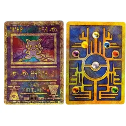 Zlatá sběratelská kovová karta Pokémon v egyptském stylu